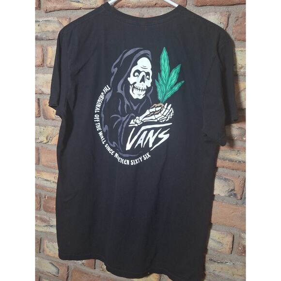 Vans Grim Reaper Graphic Tee Black Short Sleeve Shirt Men’s Medium - Picture 3 of 6